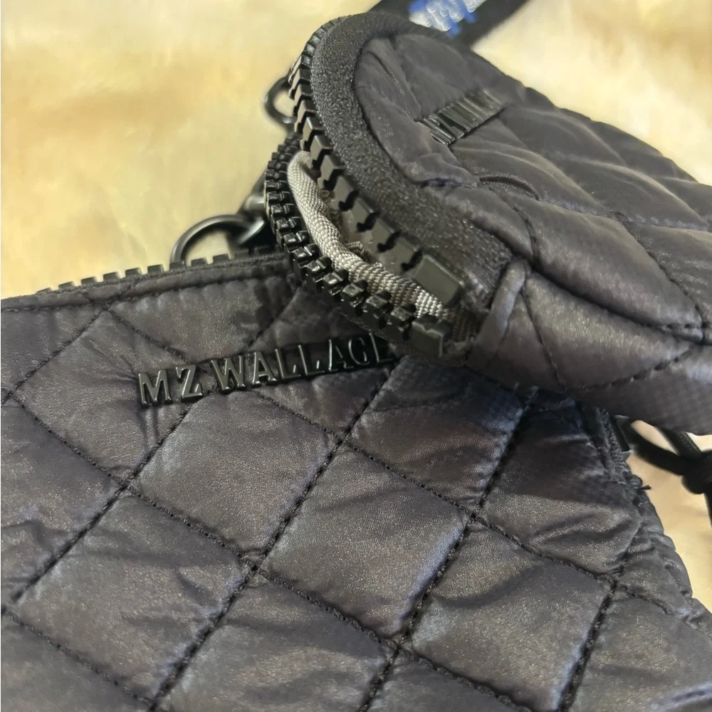 MZ Wallace Black Quilted Crossbody with Pouch - Picture 11 of 12